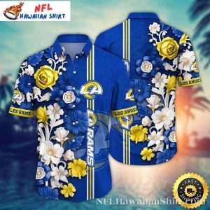 Regal Rams Blooms LA Hawaiian Shirt – Royal Blue Field Edition