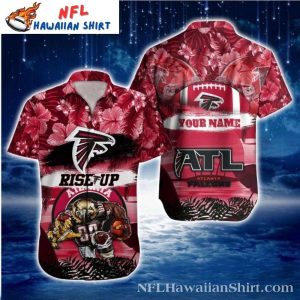 Rise Up Red Tropics Falcons Hawaiian Shirt – Customizable Men’s NFL Fashion