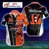 Sleek Stripes Playbook – Cincinnati Bengals Hawaiian Shirt With NFL Logo Accents