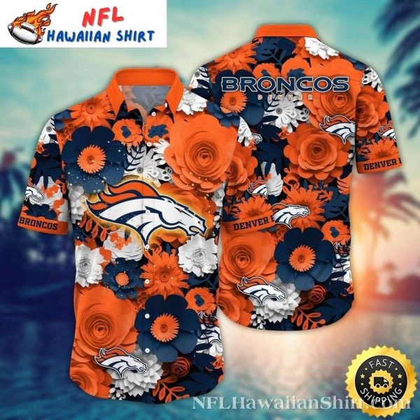 Rosy Rush Endzone – Hawaiian Broncos Navy Floral Shirt
