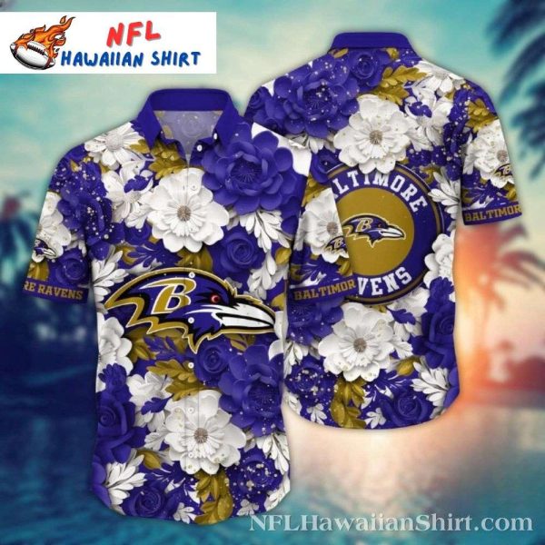 Royal Bloom Baltimore Ravens Hawaiian Shirt