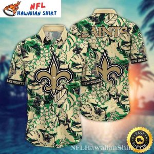 Saints Greenery Camo NFL Hawaiian New Orleans Saints Shirt