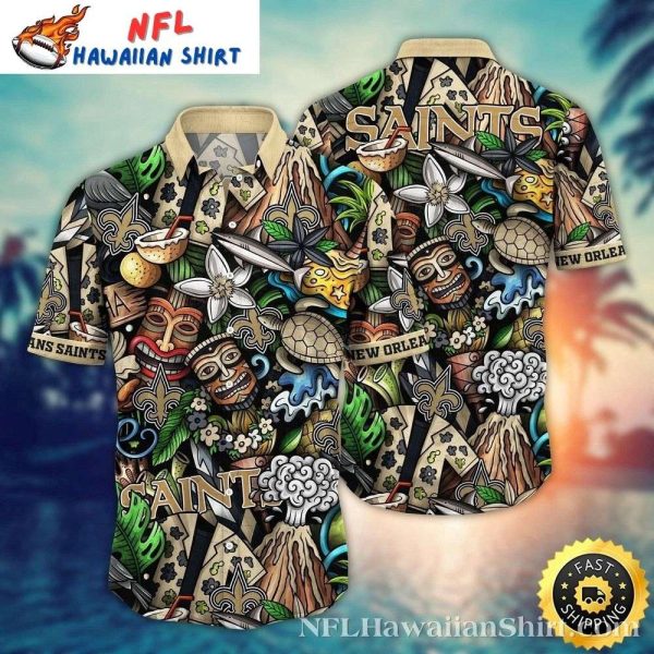 Saints Tribal Totem NFL Hawaiian New Orleans Saints Shirt