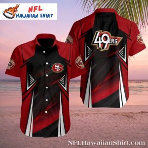 San Francisco 49ers Hawaiian Shirt – 49ers Dynamic Play Red Black Aloha Shirt
