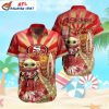 San Francisco 49ers Hawaiian Shirt – 49ers Monochrome Tribal White Red Aloha Shirt