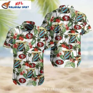 San Francisco 49ers Hawaiian Shirt – Baby Yoda’s Tropical Paradise