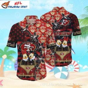 San Francisco 49ers Hawaiian Shirt – Mickey And Minnie’s Island Escapade