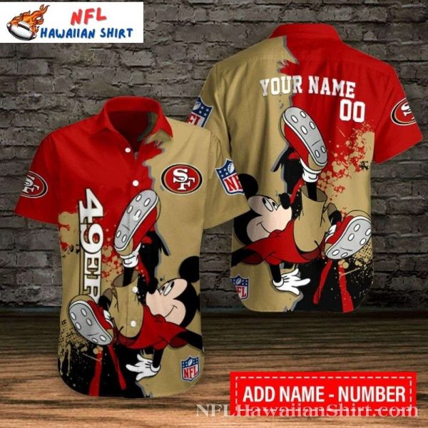 San Francisco 49ers Mickey Personalized Hawaiian Shirt