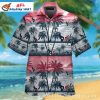 Monochrome Floral Elegance Houston Texans Hawaiian Shirt – Night Bloom Edition