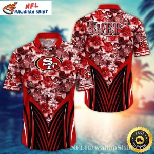 Scarlet Blossom Rush – San Francisco 49ers Hawaiian Shirt