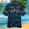 Seahawks Aloha Shirt Adorned With Snoopy Woodstock And Hibiscus Design