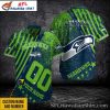 Seattle Seahawks Dynamic Floral Stripes Custom Fan Hawaiian Shirt