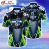 NFL Seattle Seahawks Emerald Twilight Floral Hawaiian Shirt