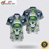 Seattle Seahawks Floral Night Custom Navy Hawaiian Shirt