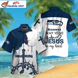 Seattle Seahawks Faith And Football Custom Spiritual Hawaiian Shirt