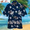 NFL Seattle Seahawks Navy And Green Foliage Hawaiian Shirt