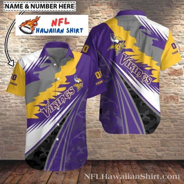 Shadow Play Vikings Customizable MN Vikings Hawaiian Shirt