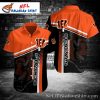NFL Cincinnati Bengals Tactic Hawaiian Shirt – Black And Orange Geometric