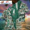 Stars, Stripes And Scares New York Jets Hawaiian Shirt With Halloween Character Graphics