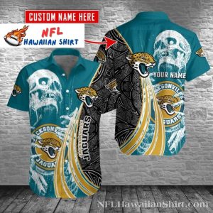 Skull Art Jacksonville Jaguars Customizable Hawaiian Shir