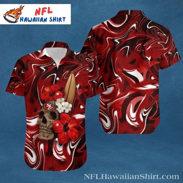 Skull Floral Fusion San Francisco 49ers Hawaiian Shirt