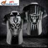 Sleek Silver And Black – Las Vegas Raiders Men’s Hawaiian Shirt