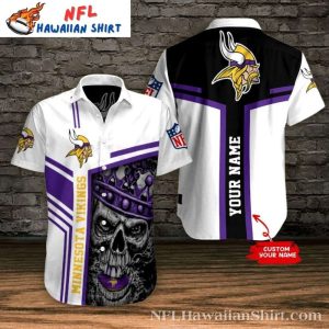 Skull King Minnesota Vikings NFL Personalized Hawaiian Shirt