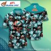 Skull Graphic Miami Dolphins Hawaiian Shirt – Edgy Team Style