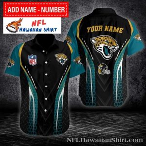 Sleek Midnight Roar – Personalized Jacksonville Jaguars Hawaiian Shirt