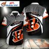 Sleek Stripes Playbook – Cincinnati Bengals Hawaiian Shirt With NFL Logo Accents