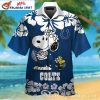 Twilight Tackle – Indianapolis Colts Night Palms Hawaiian Shirt