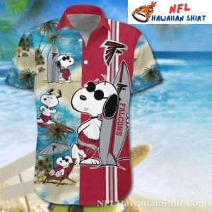 Snoopy’s Beach Vacation Atlanta Falcons Hawaiian Shirt
