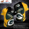 Sporty Swirl Green Bay Packers Personalized Hawaiian Shirt With Nike Logo