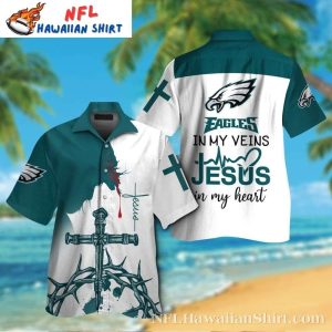 Spiritual Touchdown Philadelphia Eagles Tropical Shirt – Faith And Football Fusion