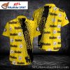 Steelers Animated Cheer – Cartoon Icon Yellow Stripe Mickey Hawaiian Shirt