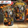 Steelers Spirit Skulls And Armor Tropical Black Hawaiian Shirt