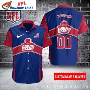 Sporty NY Giants Performance Styled Tropical Hawaiian With Customizable Features