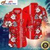 Sleek Stripe Tampa Bay Buccaneers Personalized Hawaiian Shirt