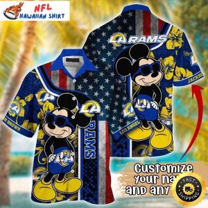 Star-Spangled Rams Hawaiian Shirt – Mickey’s Patriotic Edition