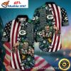 Sporty Swirl Green Bay Packers Personalized Hawaiian Shirt With Nike Logo