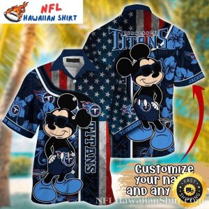Starry Patriot Mickey – Personalized Tennessee Titans Aloha Shirt