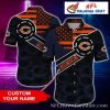 Sleek Navy And Orange Stripe – Chicago Bears Hawaiian Shirt For Men