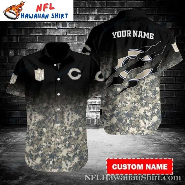 Stealthy Pride – Chicago Bears Camouflage Hawaiian Shirt