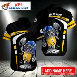 Steel Town Pride Pittsburgh Steelers Hawaiian Shirt – Custom Helmet Artwork