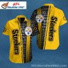 Steelers Dynamic Abstract Hawaiian Shirt – Geometric Black And Yellow Design