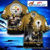 Sundown Score – Steelers Palm Silhouette Tropical Hawaiian Shirt