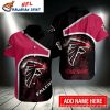 Sleek Black And Red Atlanta Falcons Customizable NFL Hawaiian Shirt