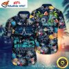 Sunset Palms White Dallas Cowboys Tropical Hawaiian Shirt