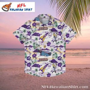 Summer Splashdown Minnesota Vikings Surf Hawaiian Shirt