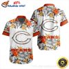 Sunset Orange Chicago Bears And Dolphin Oceanic Hawaiian Shirt For Men